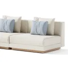 Modułowa sofa ogrodowa z tapicerowanej tkaniny Made in Italy - Rubik Viadurini