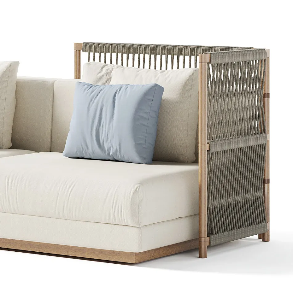 Modułowa sofa zewnętrzna z tkaniny Made in Italy - Rubik Viadurini