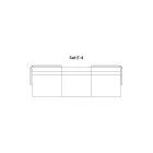 Modułowa sofa zewnętrzna z tkaniny Made in Italy - Rubik Viadurini