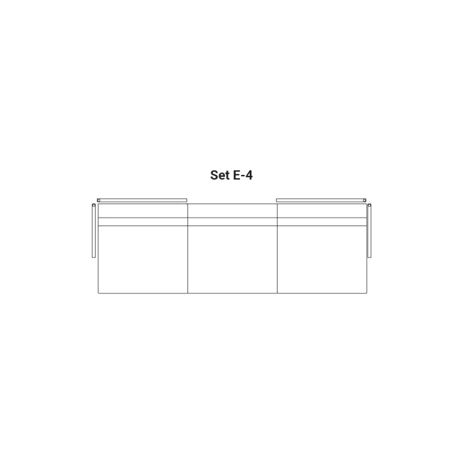 Modułowa sofa zewnętrzna z tkaniny Made in Italy - Rubik Viadurini