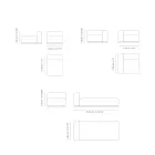 Modułowa sofa ogrodowa z wodoodpornego materiału Made in Italy - Bahias Viadurini