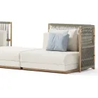 Modułowa sofa ogrodowa z tkaniny Made in Italy - Rubik Viadurini