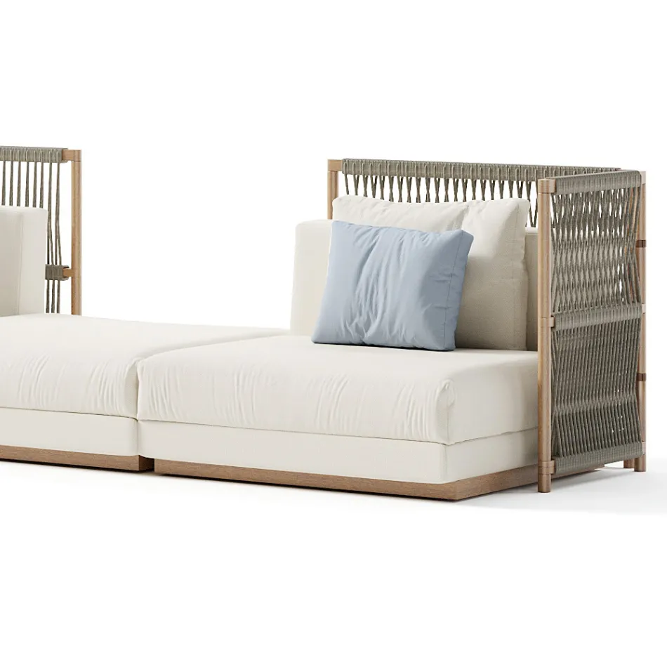 Modułowa sofa ogrodowa z tkaniny Made in Italy - Rubik Viadurini