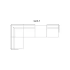 Modułowa sofa ogrodowa z tkaniny Made in Italy - Rubik Viadurini