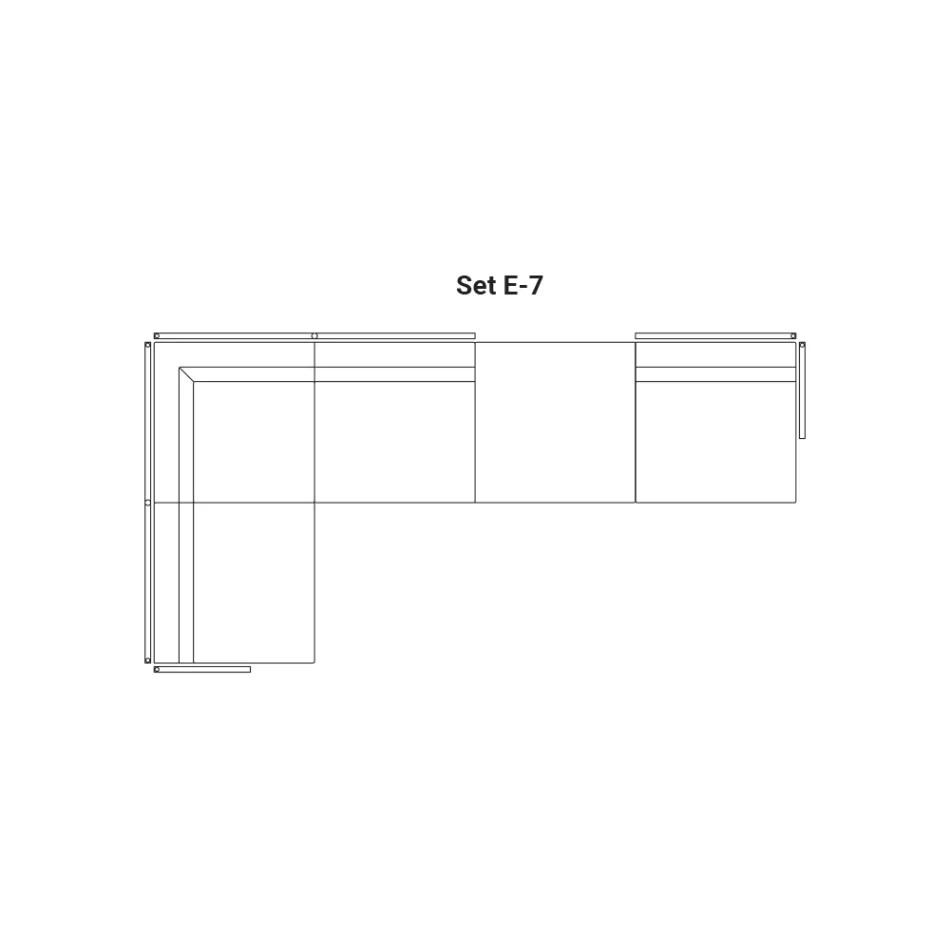 Modułowa sofa ogrodowa z tkaniny Made in Italy - Rubik Viadurini