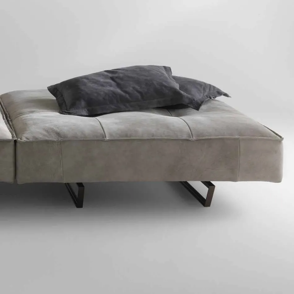 Sofa nowoczesny design Cardo, skórzana tapicerka Viadurini