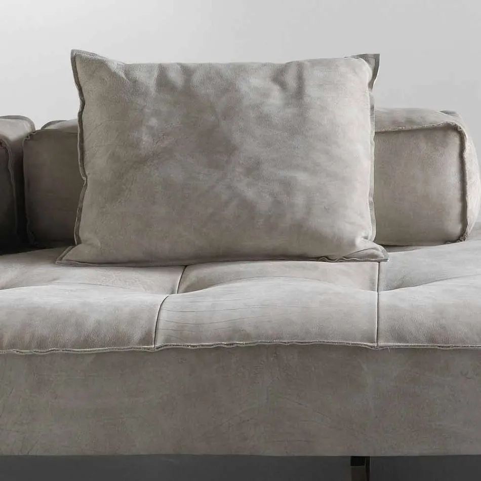 Sofa nowoczesny design Cardo, skórzana tapicerka Viadurini