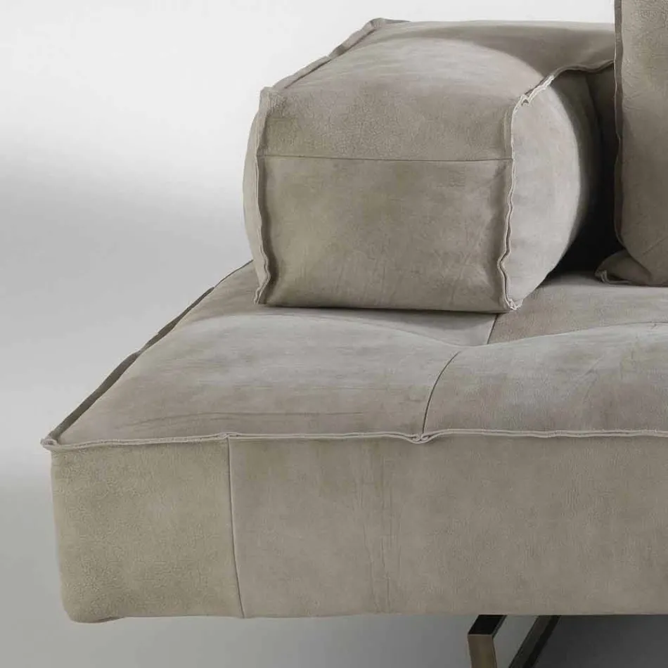 Sofa nowoczesny design Cardo, skórzana tapicerka Viadurini