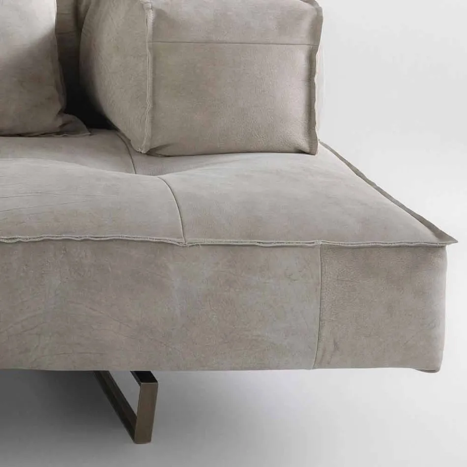 Sofa nowoczesny design Cardo, skórzana tapicerka Viadurini