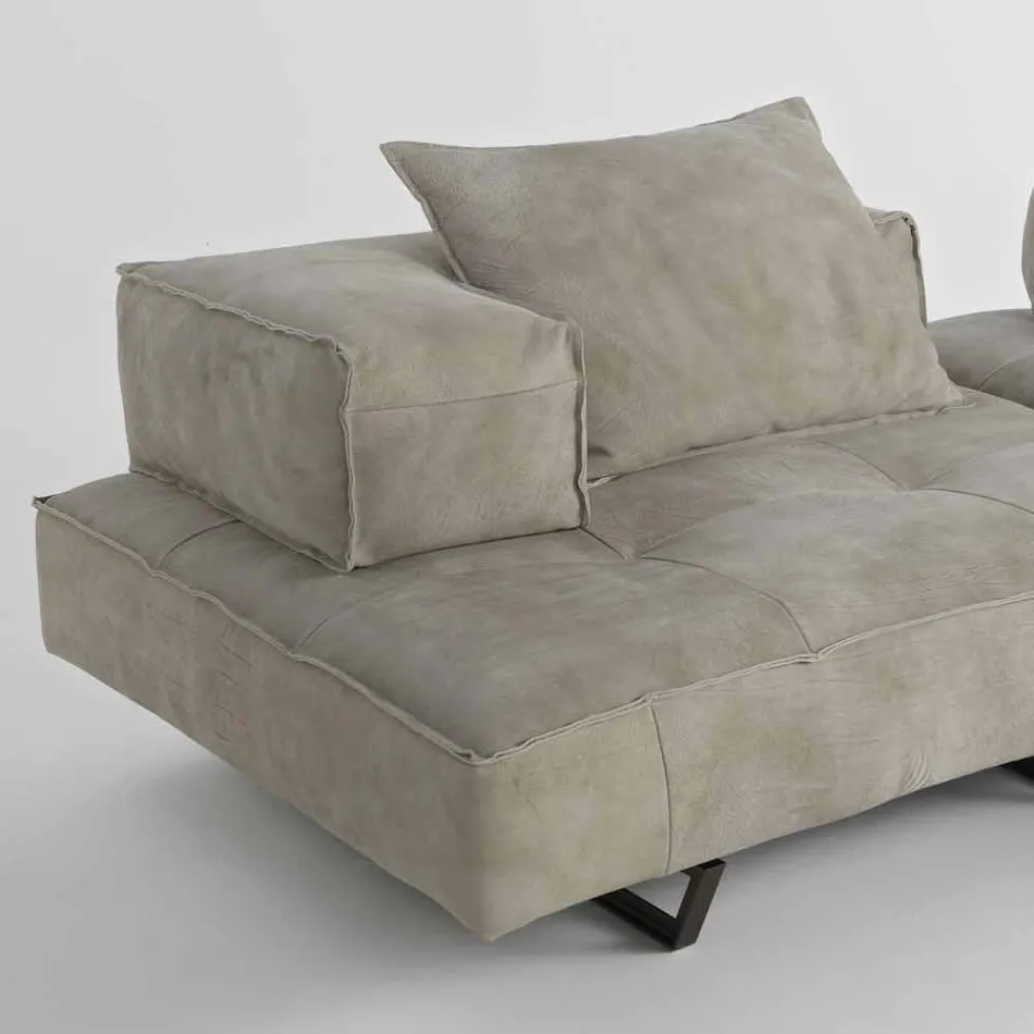 Sofa nowoczesny design Cardo, skórzana tapicerka Viadurini