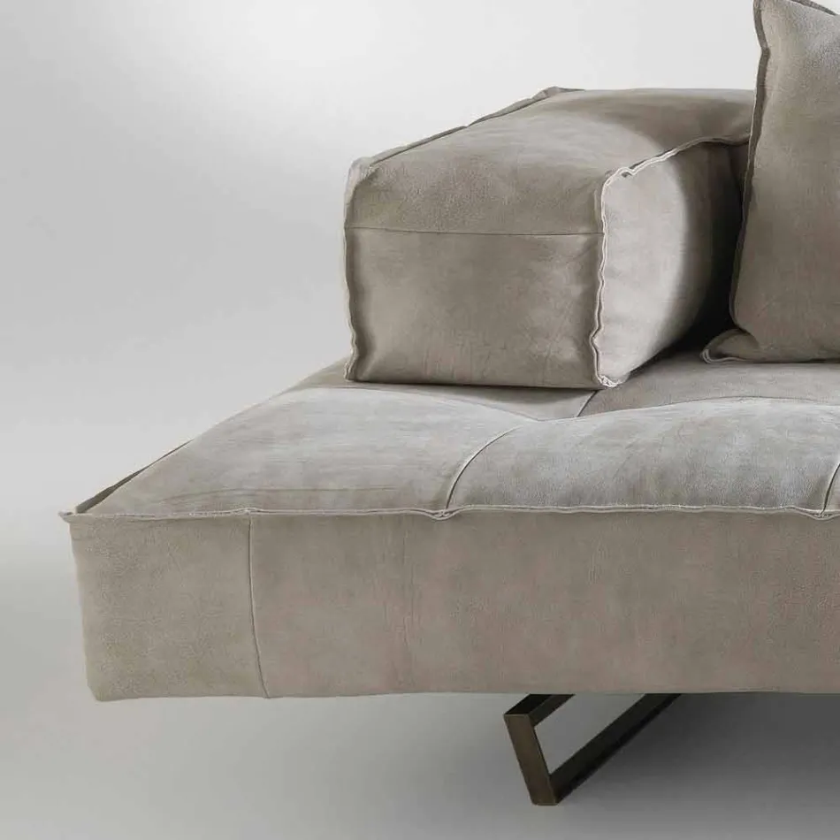 Sofa nowoczesny design Cardo, skórzana tapicerka Viadurini