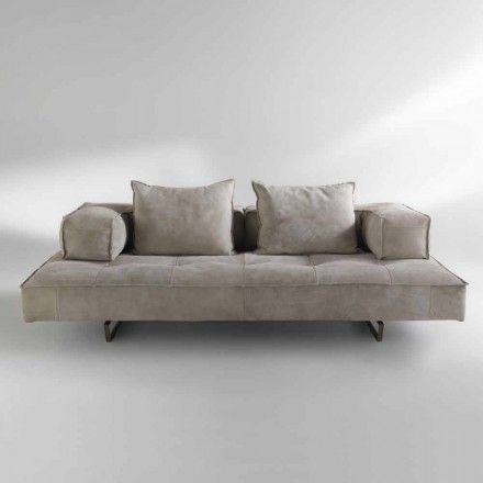Sofa nowoczesny design Cardo, skórzana tapicerka Viadurini