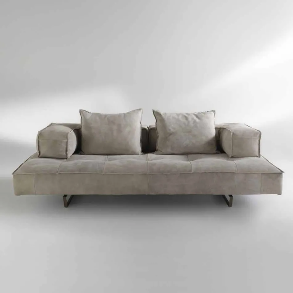 Sofa nowoczesny design Cardo, skórzana tapicerka Viadurini