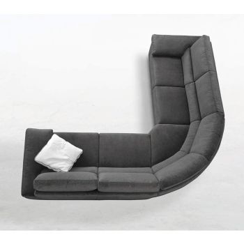 6-osobowa okrągła sofa narożna z tkaniny Made in Italy - Abudhabi