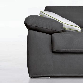 6-osobowa okrągła sofa narożna z tkaniny Made in Italy - Abudhabi