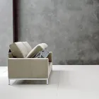 Sofa z otwieranym łóżkiem z metalu i poliuretanu Made in Italy - Folle Viadurini