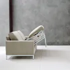 Sofa z otwieranym łóżkiem z metalu i poliuretanu Made in Italy - Folle Viadurini