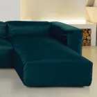 Sofa z półwyspem wewnętrznym z ekspandowanego poliuretanu - Buffo Viadurini