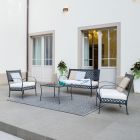 2-osobowa sofa zewnętrzna ze stali galwanizowanej Made in Italy - Selvaggia Viadurini
