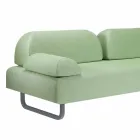 Sofa trzyosobowa z metalu i tkaniny Made in Italy - Selia Viadurini