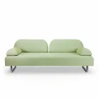 Sofa trzyosobowa z metalu i tkaniny Made in Italy - Selia Viadurini