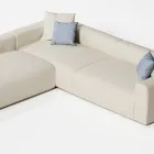 Modułowa sofa zewnętrzna z wyściółką z odprowadzającej wilgoć gumy Made in Italy - Bahias Viadurini