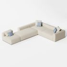 Modułowa sofa zewnętrzna z wyściółką z odprowadzającej wilgoć gumy Made in Italy - Bahias Viadurini
