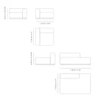 Modułowa sofa zewnętrzna ze sklejki morskiej Made in Italy - Bahias Viadurini