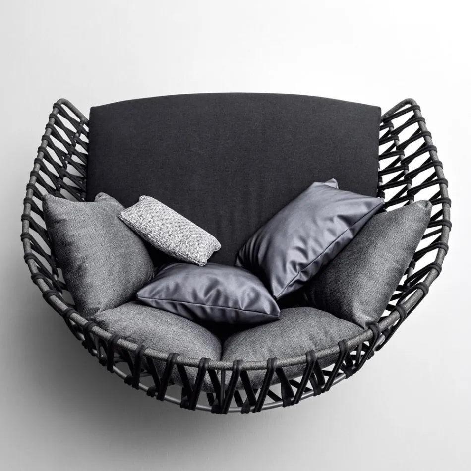 Sofa zewnętrzna z poduszkami w zestawie Made in Italy - Emmacross by Varaschin Viadurini