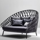 Sofa zewnętrzna z poduszkami w zestawie Made in Italy - Emmacross by Varaschin Viadurini