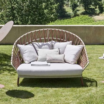Sofa zewnętrzna z poduszkami w zestawie Made in Italy - Emmacross by Varaschin Viadurini
