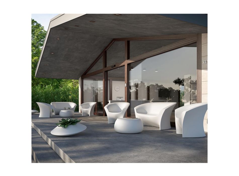 Designerska sofa ogrodowa z kolorowego polietylenu Made in Italy - Conda Viadurini
