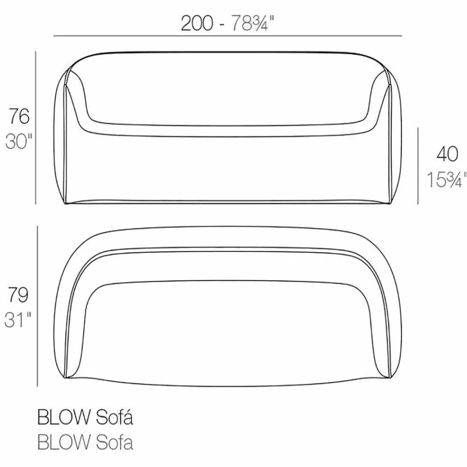 Zaprojektuj sofę zewnętrzną Blow by Vondom Viadurini
