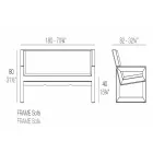 Sofa zewnętrzna Vondom, z żywicy polietylenowej, design Viadurini