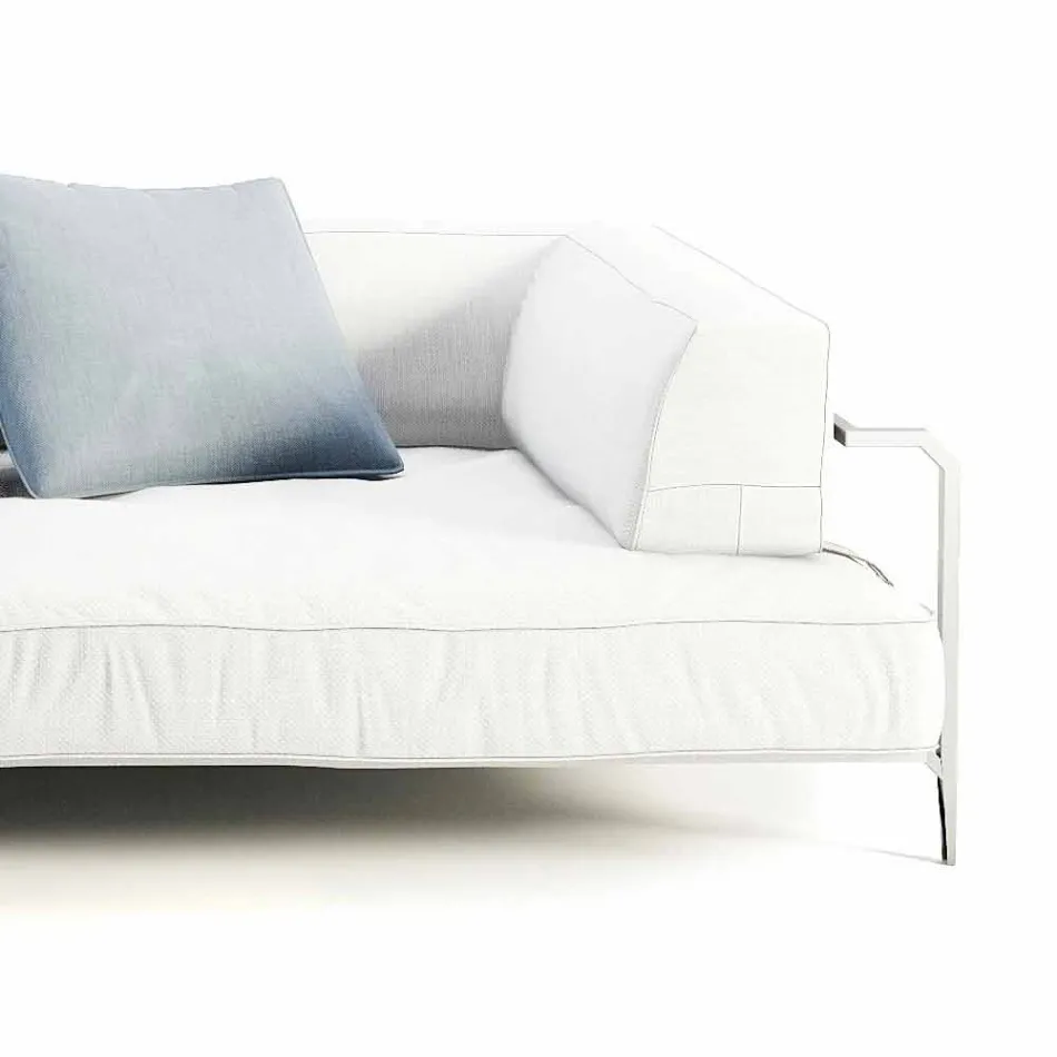 Sofa zewnętrzna tapicerowana tkaniną o nowoczesnym designie Made in Italy - Arkansas Viadurini