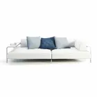 Sofa zewnętrzna tapicerowana tkaniną o nowoczesnym designie Made in Italy - Arkansas Viadurini