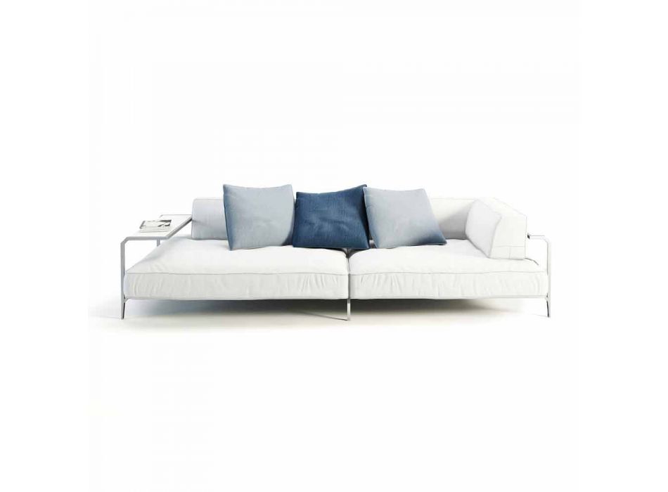 Sofa zewnętrzna tapicerowana tkaniną o nowoczesnym designie Made in Italy - Arkansas Viadurini