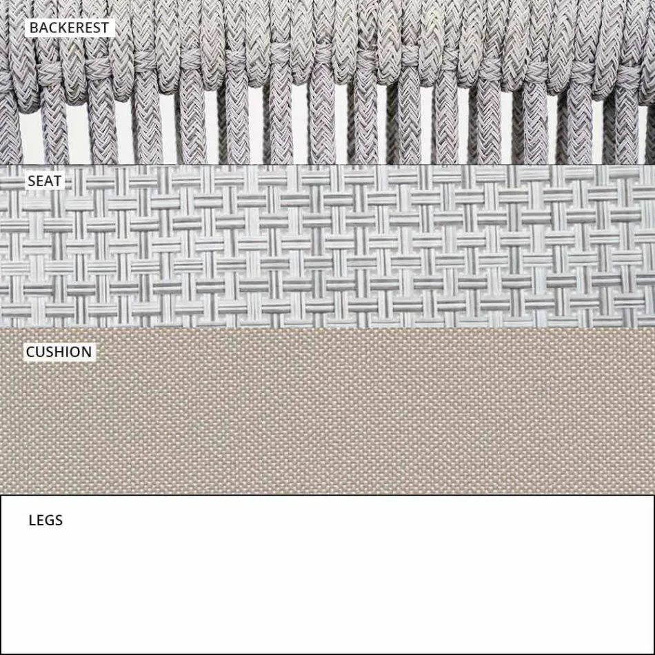 Dwumiejscowa sofa tapicerowana na zewnątrz, tapicerowana - Smart by Varaschin Viadurini