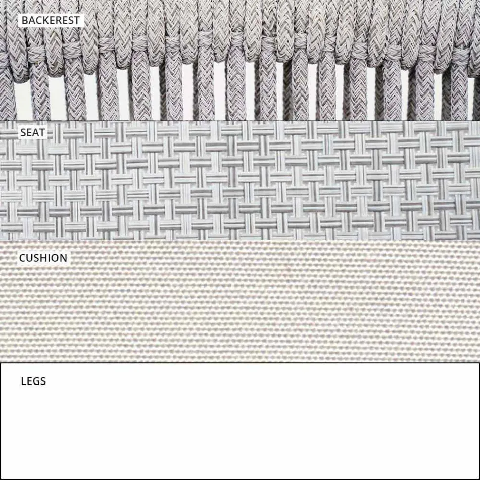 Dwumiejscowa sofa tapicerowana na zewnątrz, tapicerowana - Smart by Varaschin Viadurini