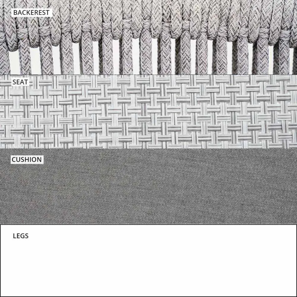 Dwumiejscowa sofa tapicerowana na zewnątrz, tapicerowana - Smart by Varaschin Viadurini