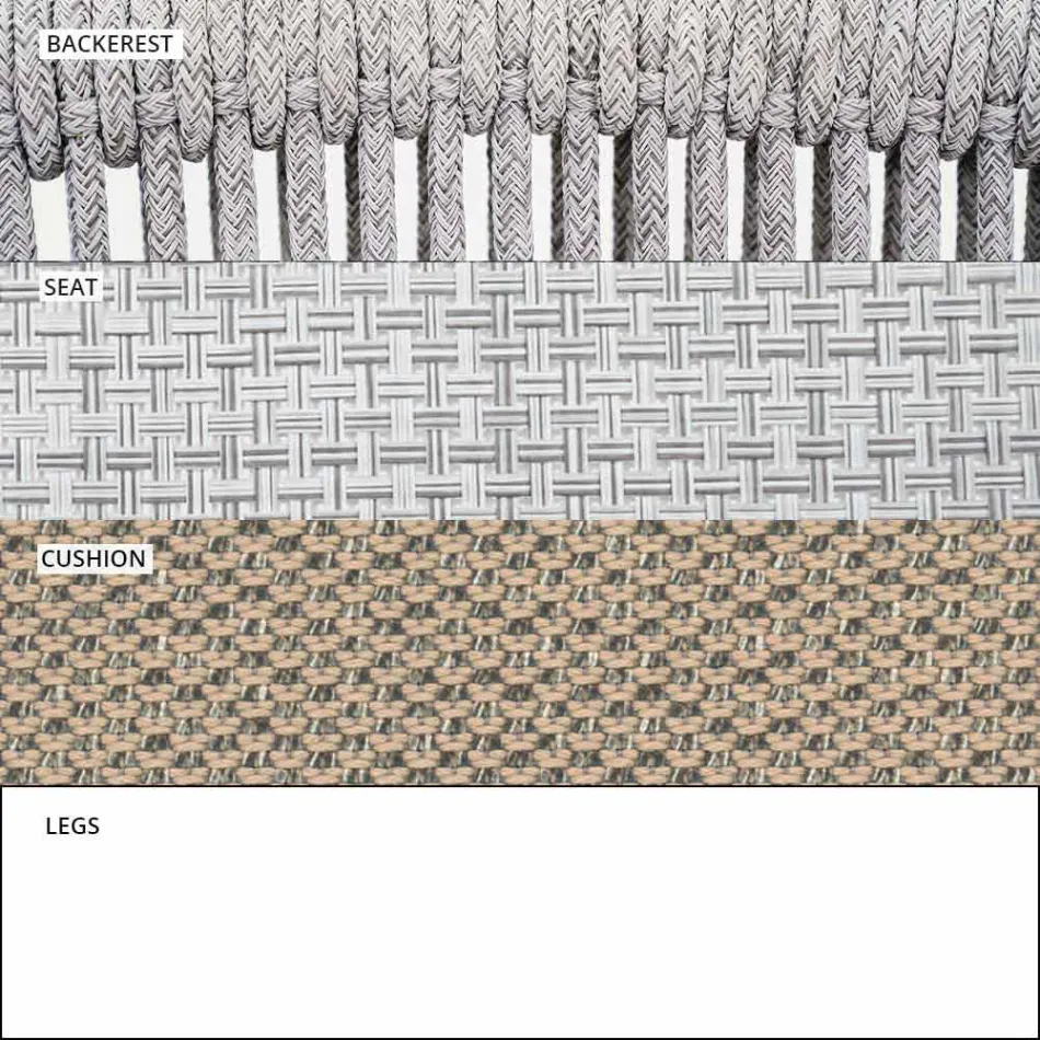 Dwumiejscowa sofa tapicerowana na zewnątrz, tapicerowana - Smart by Varaschin Viadurini