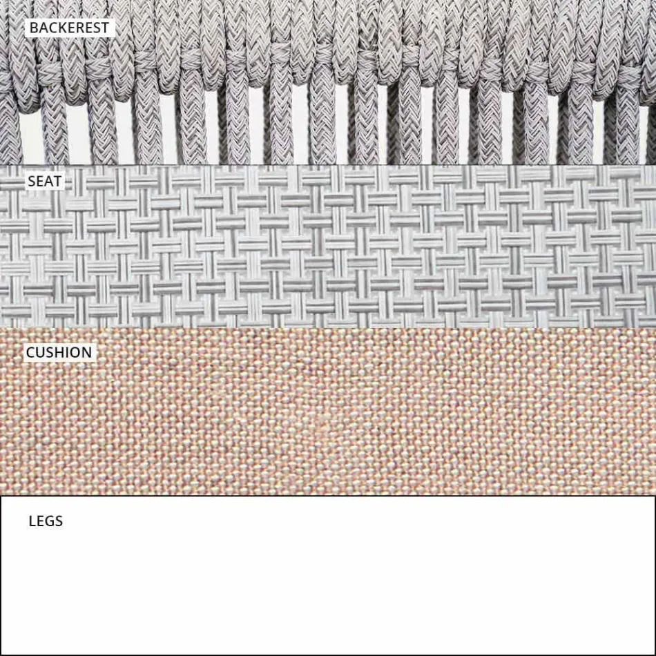 Dwumiejscowa sofa tapicerowana na zewnątrz, tapicerowana - Smart by Varaschin Viadurini