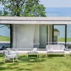 Dwumiejscowa sofa tapicerowana na zewnątrz, tapicerowana - Smart by Varaschin Viadurini