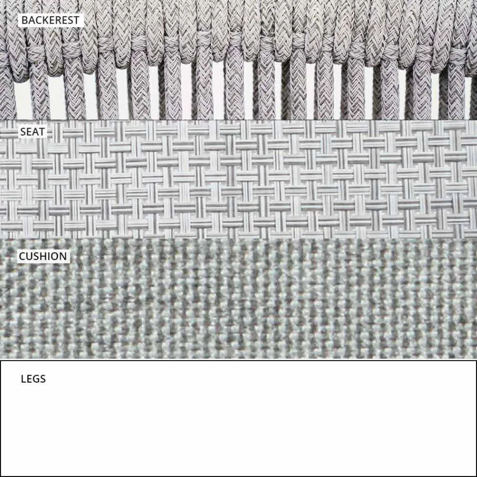 Dwumiejscowa sofa tapicerowana na zewnątrz, tapicerowana - Smart by Varaschin Viadurini