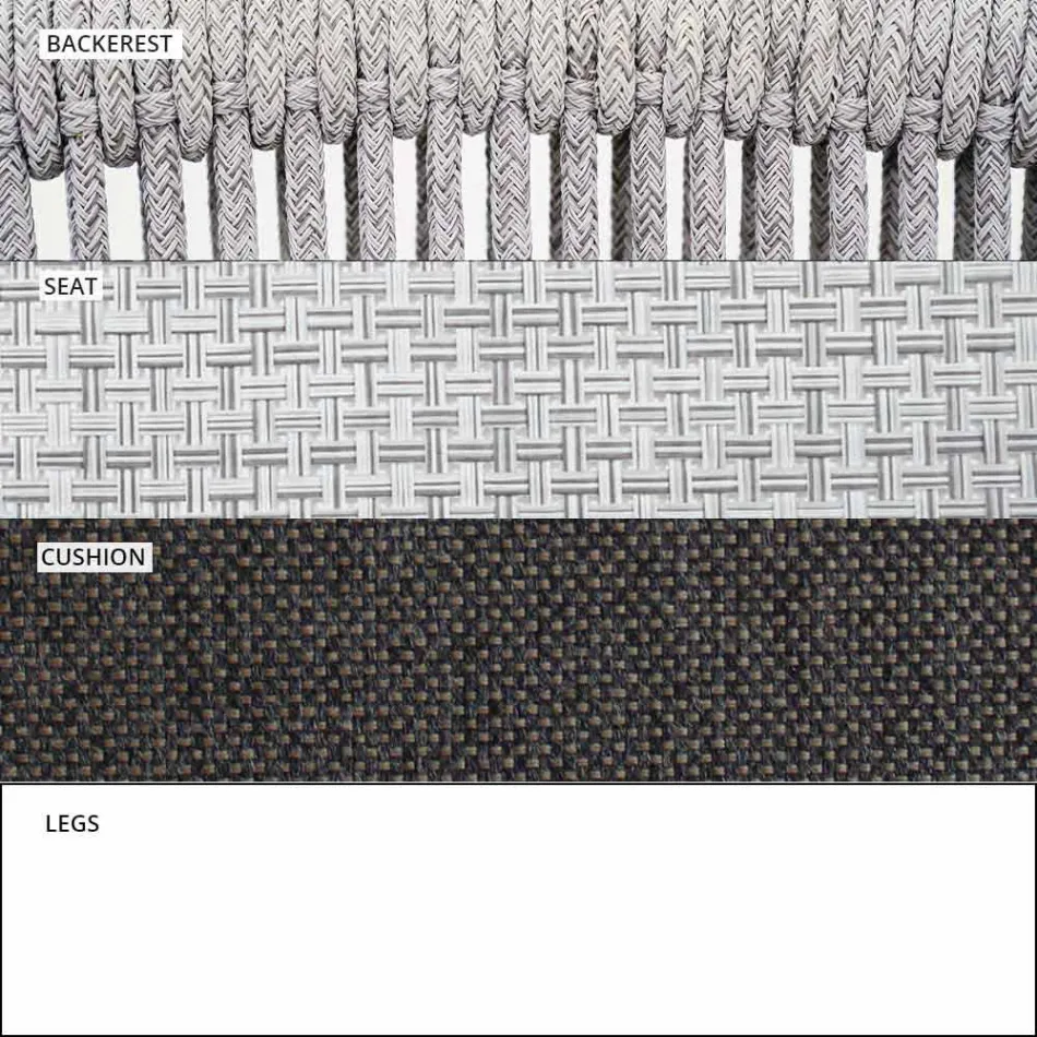 Dwumiejscowa sofa tapicerowana na zewnątrz, tapicerowana - Smart by Varaschin Viadurini