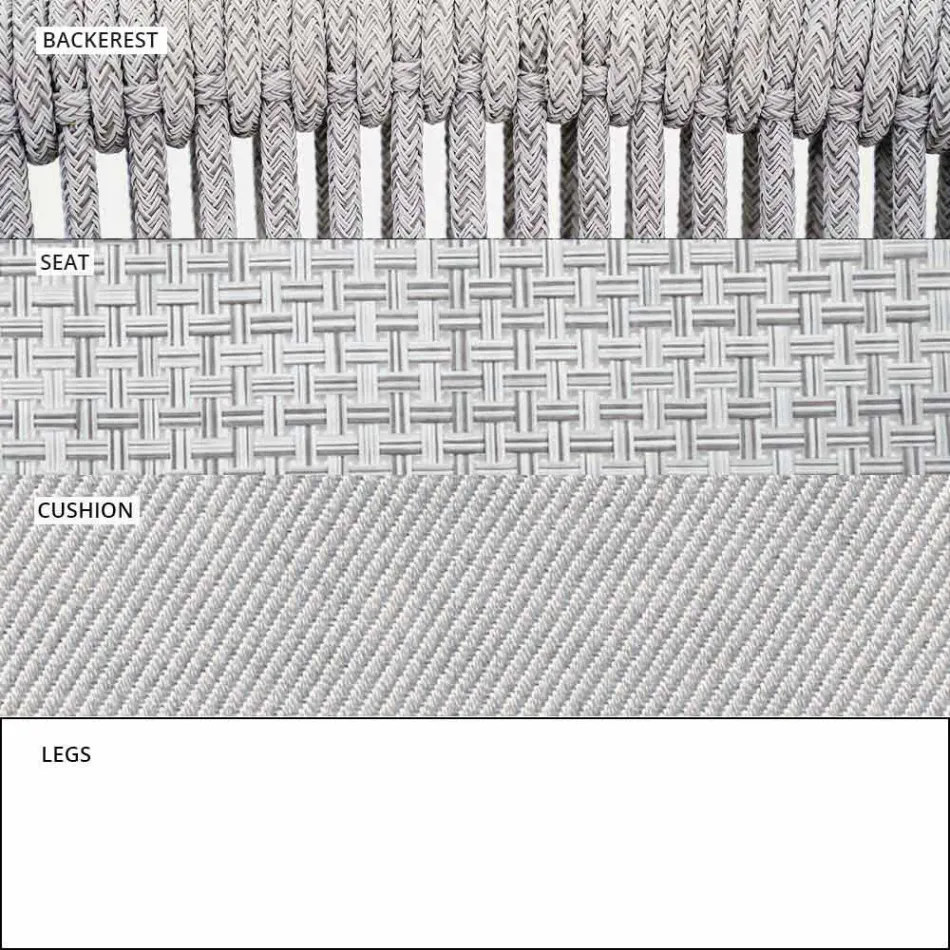 Dwumiejscowa sofa tapicerowana na zewnątrz, tapicerowana - Smart by Varaschin Viadurini