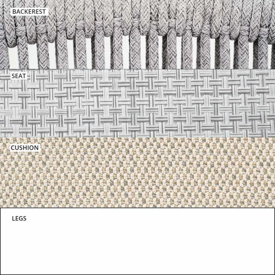 Dwumiejscowa sofa tapicerowana na zewnątrz, tapicerowana - Smart by Varaschin Viadurini