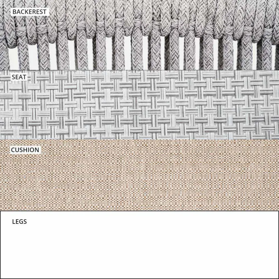 Dwumiejscowa sofa tapicerowana na zewnątrz, tapicerowana - Smart by Varaschin Viadurini