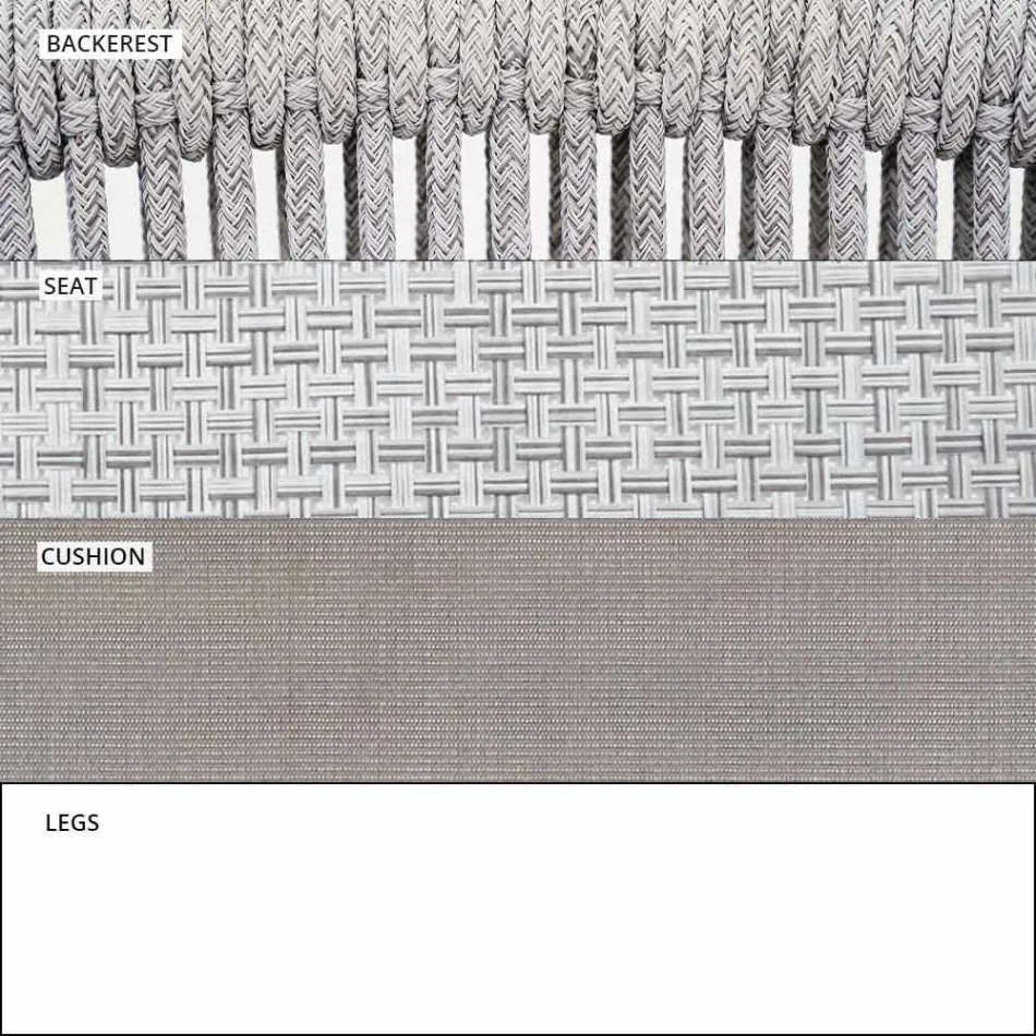 Dwumiejscowa sofa tapicerowana na zewnątrz, tapicerowana - Smart by Varaschin Viadurini