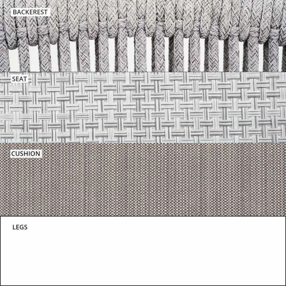 Dwumiejscowa sofa tapicerowana na zewnątrz, tapicerowana - Smart by Varaschin Viadurini